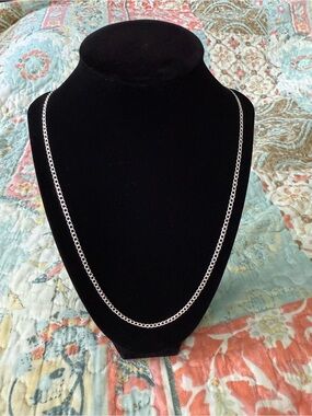 Men's 925 Silver Chain Necklace - Classic Minimalist Jewelry
